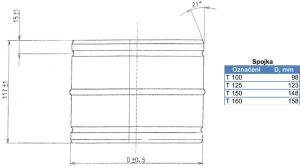 AMSTAL Spojka 120 mm, pozink Parkanex