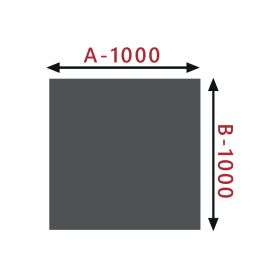 IRLBACHER Sklo pod kamna - Čtverec 1000x1000 mm / 8 mm HS FLAMINGO