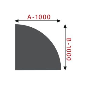 IRLBACHER Sklo pod kamna - Výseč 1000x1000 mm / 8 mm HS FLAMINGO