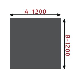 HS FLAMINGO Sklo pod kamna - Čtverec 1200x1200 mm / 6 mm