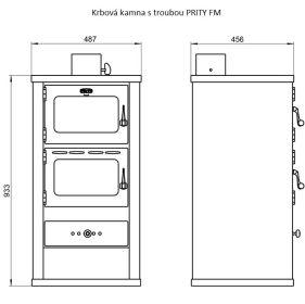 Krbová kamna s troubou PRITY FM