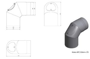 Sada kouřovodů 150 mm, SET 150-01 HOMELUX