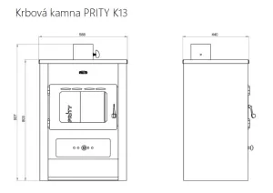 Krbová kamna PRITY K13