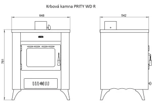 Krbová kamna PRITY WD R