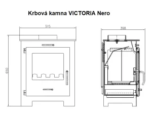 Krbová kamna VICTORIA Nero