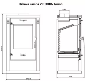 Krbová kamna VICTORIA Torino