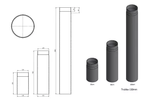 Sada kouřovodů 130 mm, SET 130-01 HOMELUX