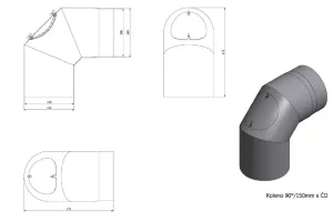 Sada kouřovodů 150 mm, SET 150-01 HOMELUX