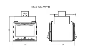 Oboustranná krbová vložka PRITY 2C