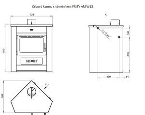 Krbová kamna s výměníkem PRITY AM W12