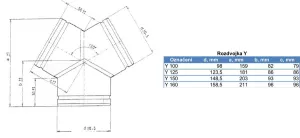 AMSTAL Rozdvojka Y 100 mm, pozink Parkanex