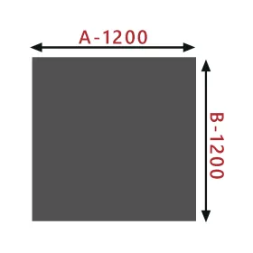 HS FLAMINGO Sklo pod kamna - Čtverec 1200x1200 mm / 6 mm