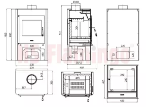 HS FLAMINGO Krbová kamna FLAMINGO ® ESPO III červená