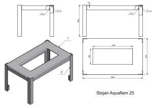 HS FLAMINGO Stojan ke krbovým vložkám AQUAFLAM ® 25