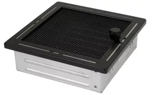 AMSTAL Krbová mřížka 16x16 cm, TREND černý mat s žaluzií