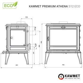 Kawmet ATHENA S12 ECO - kamna litinová