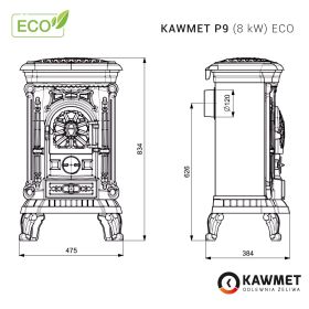 Kawmet P9 ECO - kamna litinová