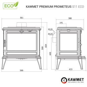 Kawmet PROMETEUS S11 ECO - kamna litinová