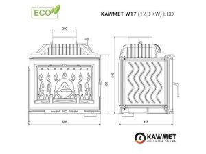 Kawmet W17 12 kW ECO - krbová vložka litinová