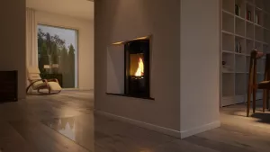 HS FLAMINGO Krbová vložka AQUAFLAM ® PANORAMA 7 s výměníkem a základní regulací