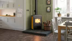 HS FLAMINGO Krbová kamna FLAMINGO ® VEGA dlažba Žlutá