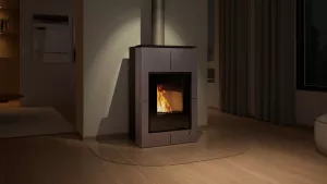 HS FLAMINGO Krbová kamna AQUAFLAM VARIO ® SAPORO 11/7kW šedá, elektronická regulace