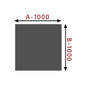 IRLBACHER Sklo pod kamna - Čtverec 1000x1000 mm / 8 mm HS Flamingo