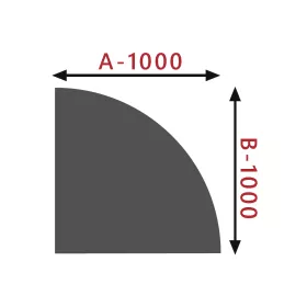 IRLBACHER Sklo pod kamna - Výseč 1000x1000 mm / 8 mm HS Flamingo