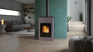 HS FLAMINGO Krbová kamna AQUAFLAM VARIO ® SAPORO 11/5kW šedá, elektronická regulace