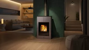 HS FLAMINGO Krbová kamna AQUAFLAM VARIO ® SAPORO 11/5kW šedá, elektronická regulace