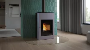 HS FLAMINGO Krbová kamna AQUAFLAM VARIO ® SAPORO 11/5kW šedá, elektronická regulace