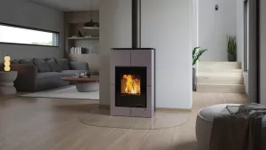 HS FLAMINGO Krbová kamna AQUAFLAM VARIO ® SAPORO 11/5kW šedá, elektronická regulace