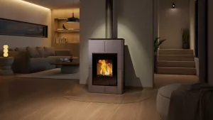 HS FLAMINGO Krbová kamna AQUAFLAM VARIO ® SAPORO 11/5kW šedá, elektronická regulace