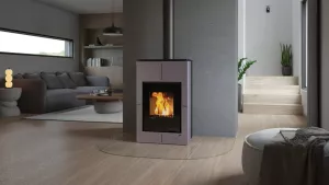 HS FLAMINGO Krbová kamna AQUAFLAM VARIO ® SAPORO 11/5kW šedá, elektronická regulace