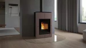 HS FLAMINGO Krbová kamna AQUAFLAM VARIO ® SAPORO 11/7kW hnědá - sametová, elektronická regulace