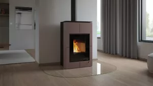 HS FLAMINGO Krbová kamna AQUAFLAM VARIO ® SAPORO 11/5kW hnědá - sametová, elektronická regulace
