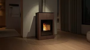 HS FLAMINGO Krbová kamna AQUAFLAM VARIO ® SAPORO 11/5kW hnědá - sametová, elektronická regulace