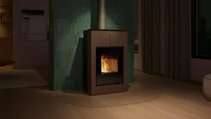HS FLAMINGO Krbová kamna AQUAFLAM VARIO ® SAPORO 11/5kW hnědá - sametová, elektronická regulace