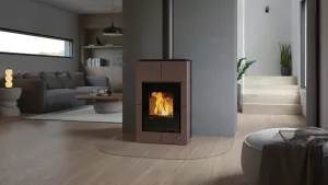 HS FLAMINGO Krbová kamna AQUAFLAM VARIO ® SAPORO 11/5kW hnědá - sametová