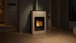HS FLAMINGO Krbová kamna AQUAFLAM VARIO ® SAPORO 11kW krémová (teplovzdušná verze)