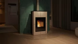 HS FLAMINGO Krbová kamna AQUAFLAM VARIO ® SAPORO 11kW krémová (teplovzdušná verze)