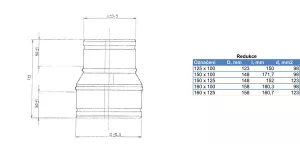 AMSTAL Redukce 150/100 mm, pozink Parkanex