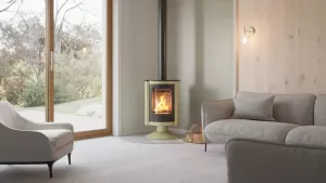 HS FLAMINGO Krbová kamna MASTERFLAMME ® Piccolo II, olivová