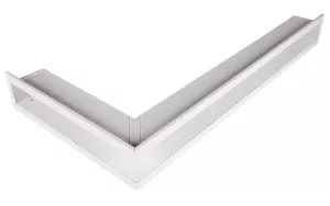 AMSTAL Krbová mřížka OTEVŘENÁ rohová levá 60x40x6 cm, bílá Parkanex