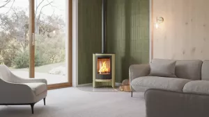 HS FLAMINGO Krbová kamna MASTERFLAMME ® Piccolo I, olivová