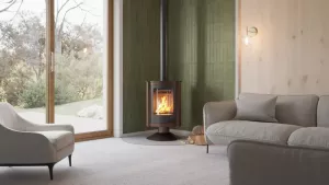 HS FLAMINGO Krbová kamna MASTERFLAMME ® Piccolo II, hnědá - sametová