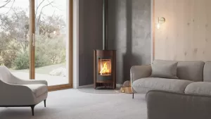HS FLAMINGO Krbová kamna MASTERFLAMME ® Medie I, hnědá - sametová