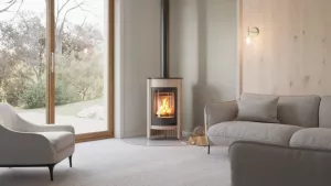 HS FLAMINGO Krbová kamna MASTERFLAMME ® Medie I, krémová