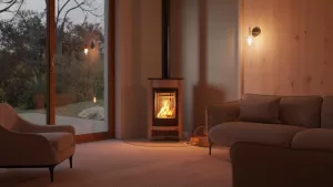 HS FLAMINGO Krbová kamna MASTERFLAMME ® Medie I, krémová