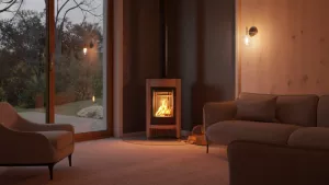 HS FLAMINGO Krbová kamna MASTERFLAMME ® Medie I, krémová